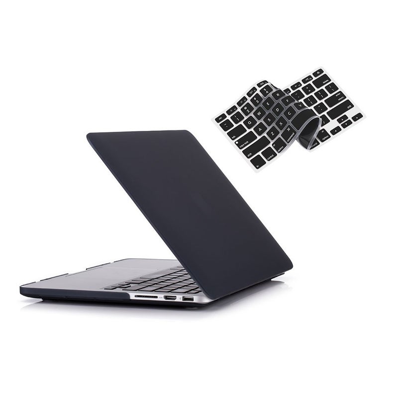 RUBAN Compatible with Old MacBook Pro 13 inch 2015 2014 2013 2012 (A1502 & A1425 Models), Plastic Hard Shell Case & Keyboard Cover for Old Version MacBook Pro Retina 13 Inch, Black - Image 1